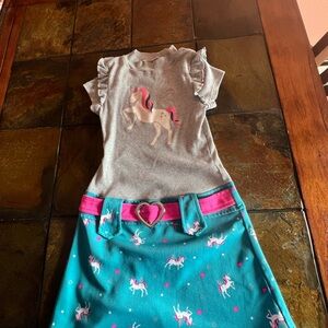 Girls unicorn dress size 7/8